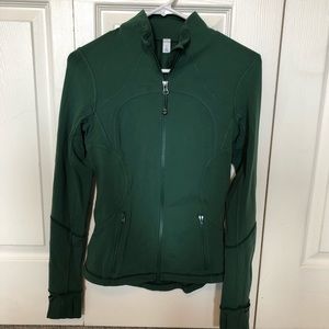 Lululemon green zip up jacket size 4